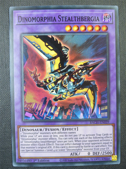 Dinomorphia Stealthbergia BACH Super Rare - 1st ed Yguoh Card #73P