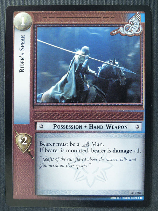 Rider's Spear 4 C 288 - LotR Card #3GS