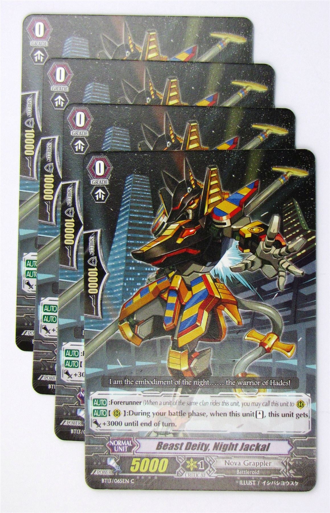 Cardfight!! Vanguard - Beast Deity, Night Jackal x4 BT13/065EN C