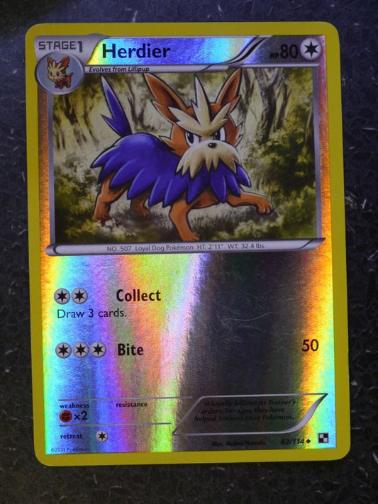 Pokemon Cards: HERDIER 82/114 REVERSE HOLLOWS # 6B15