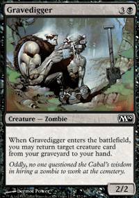 Mtg Magic Card: M10 : Gravedigger