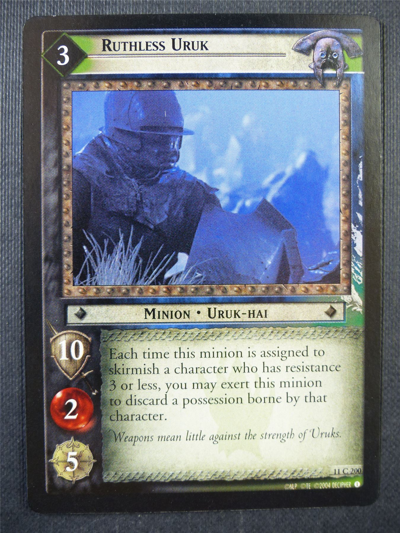 Ruthless Uruk 11 C 200 - LotR Card #775