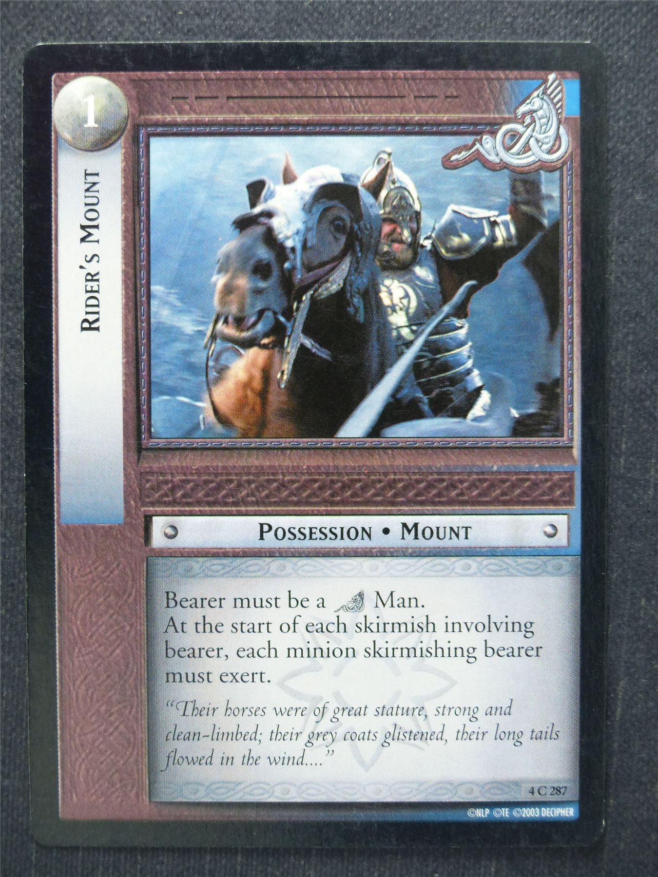 Rider's Mount 4 C 287 - LotR Cards #QB