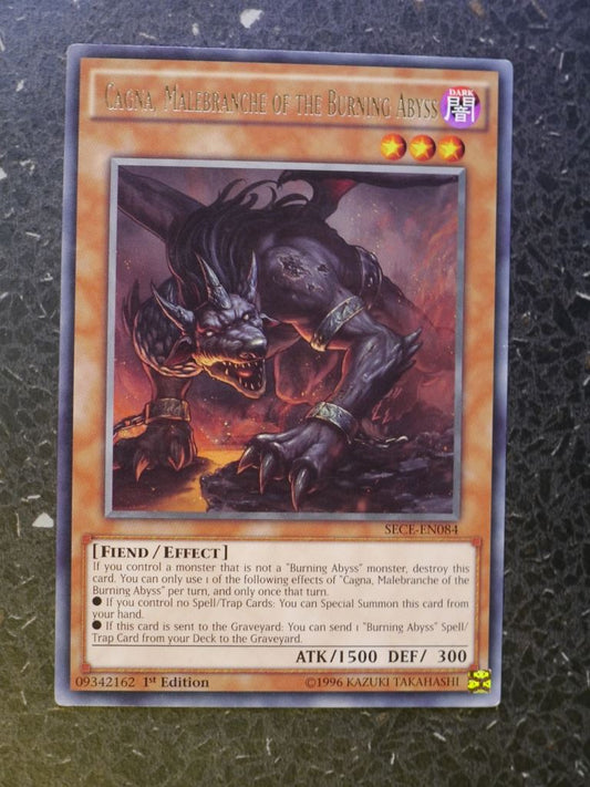 Yugioh Cards: CAGNA, MALEBRANCHE OF THE BURNING ABYSS SECE RARE # 4B36