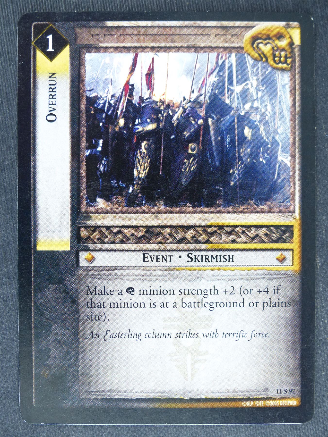 Overrun 11 S 92 - played - LotR Cards #VD