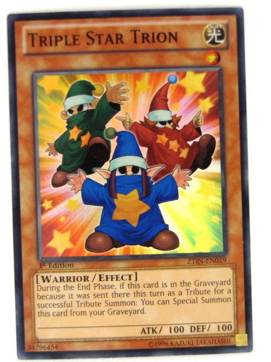 Yugioh Cards: TRIPLE STAR TRION ZTIN SUPER RARE # 21F54