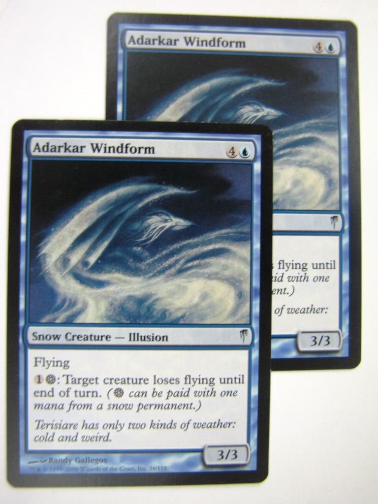 MTG Magic Played Cards: ADARKAR WINDFORM x2 # 8A5