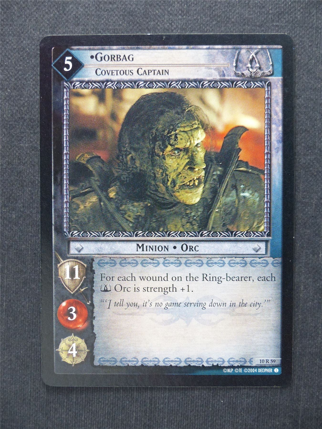 Gorbag 10 R 59 - LotR Cards #70