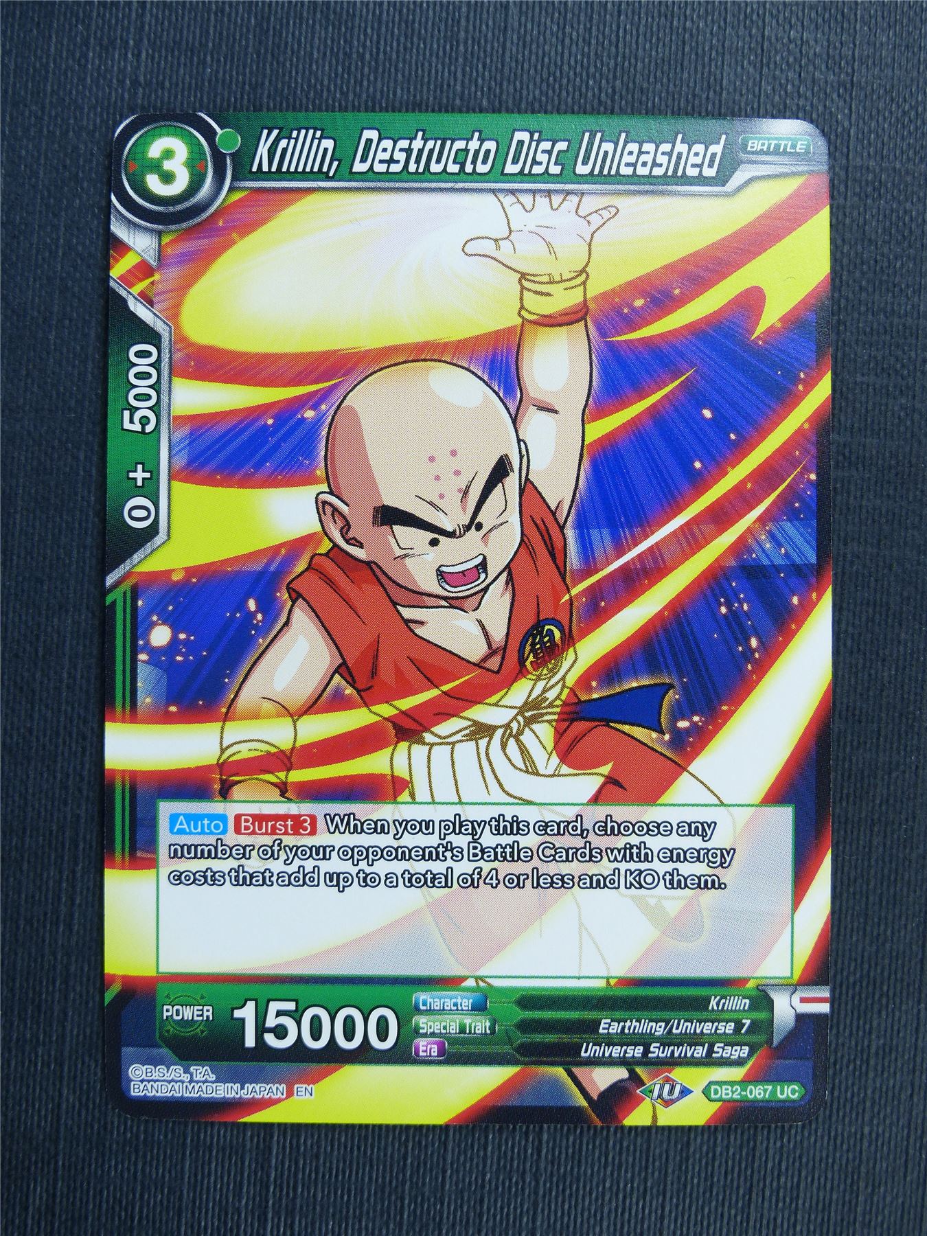 Krillin Destructo Disc Unleashed - DB2 Dragon Ball Super Card