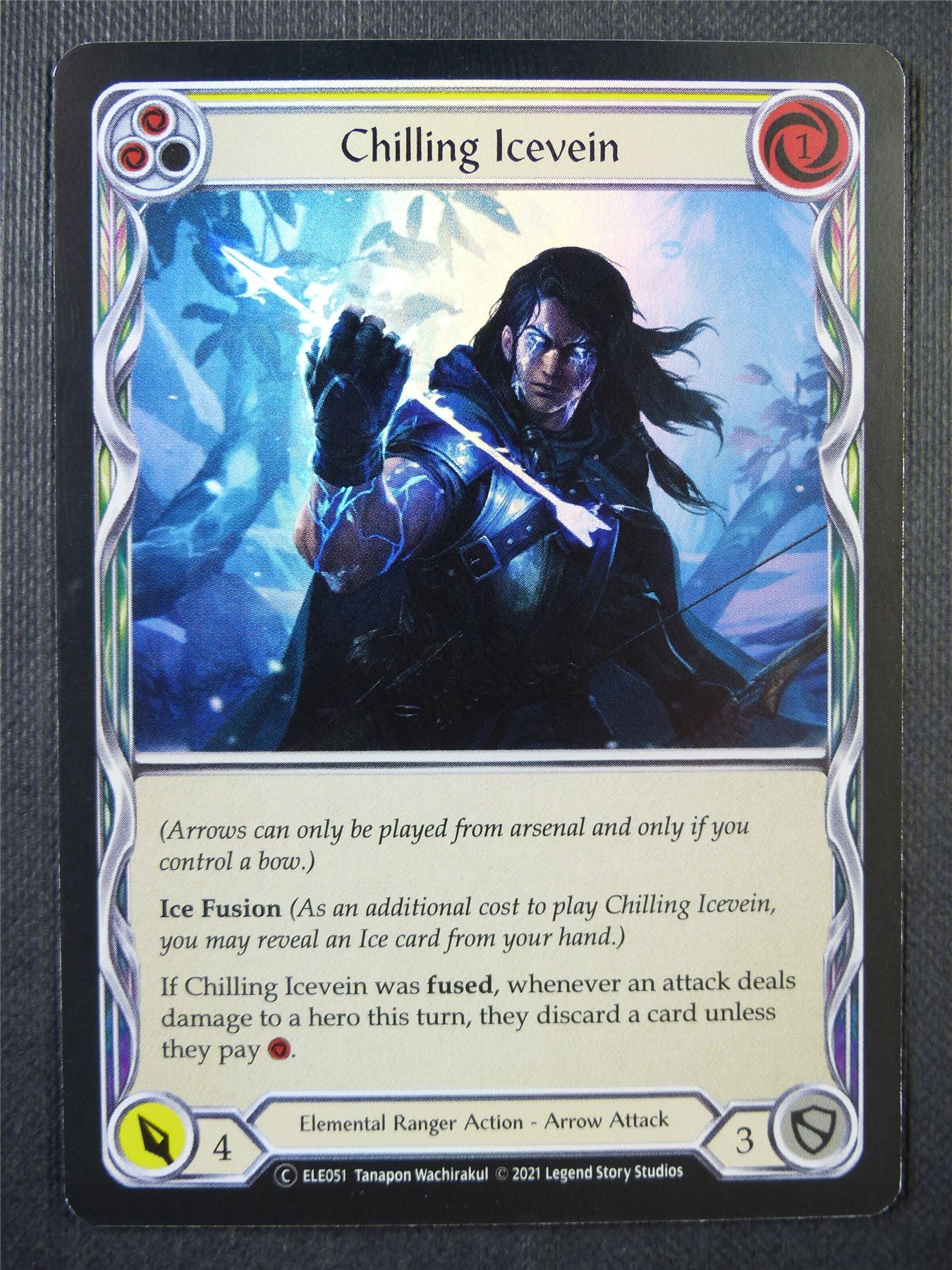 Chilling Icevein ELE051 Foil - Yellow - Flesh & Blood Card #6UW