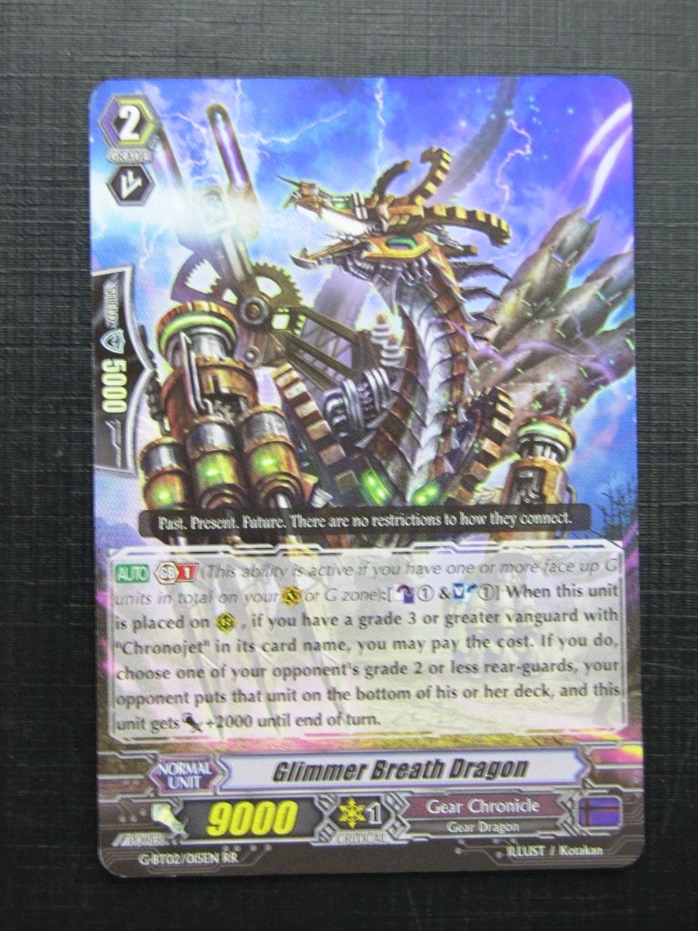 Vanguard Cards: GLIMMER BREATH DRAGON G-BT02 RR # 26B97