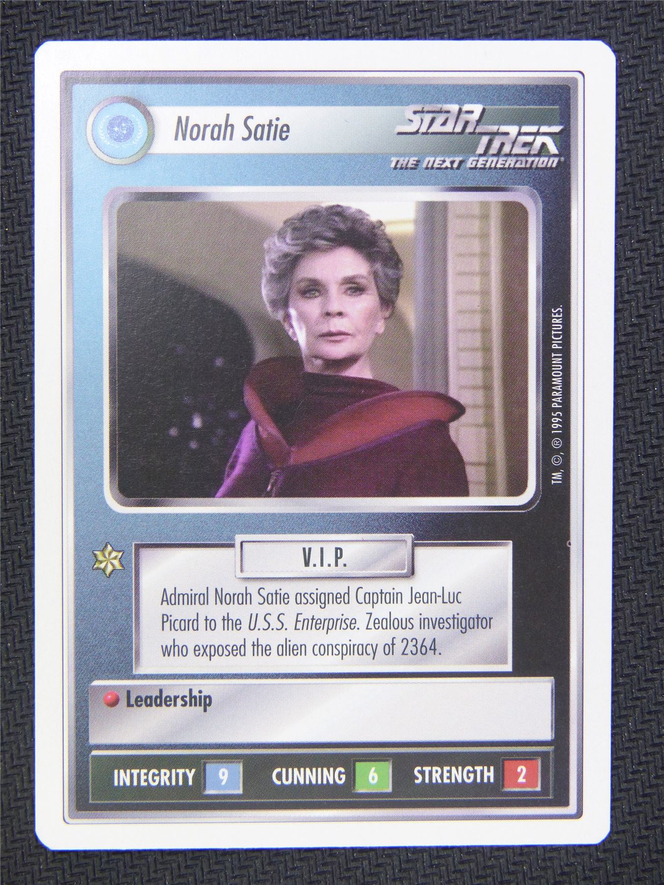 Norah Satie White Border - Star Trek Next Gen Card #4O9