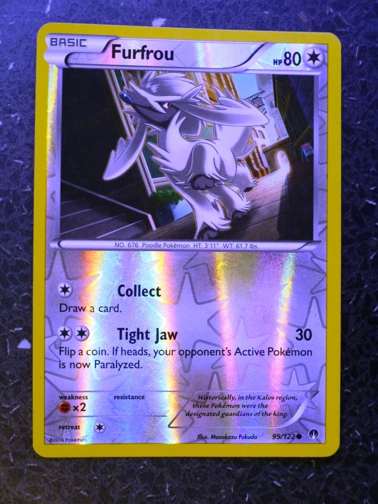 Pokemon Cards: FURFROU 95/122 REVERSE HOLLOW # 4G85