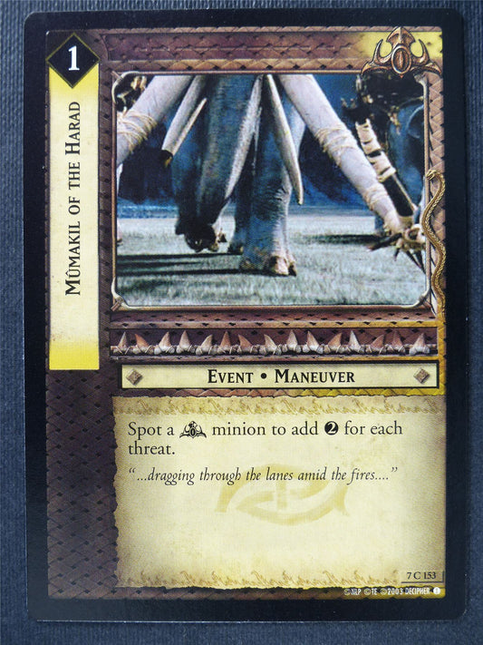 Mumakil of the Harad 7 C 153 - LotR Card #3F8