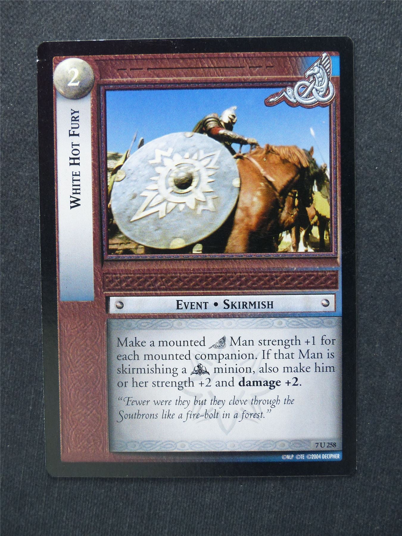 White Hot Fury 7 U 258 - LotR Cards #6