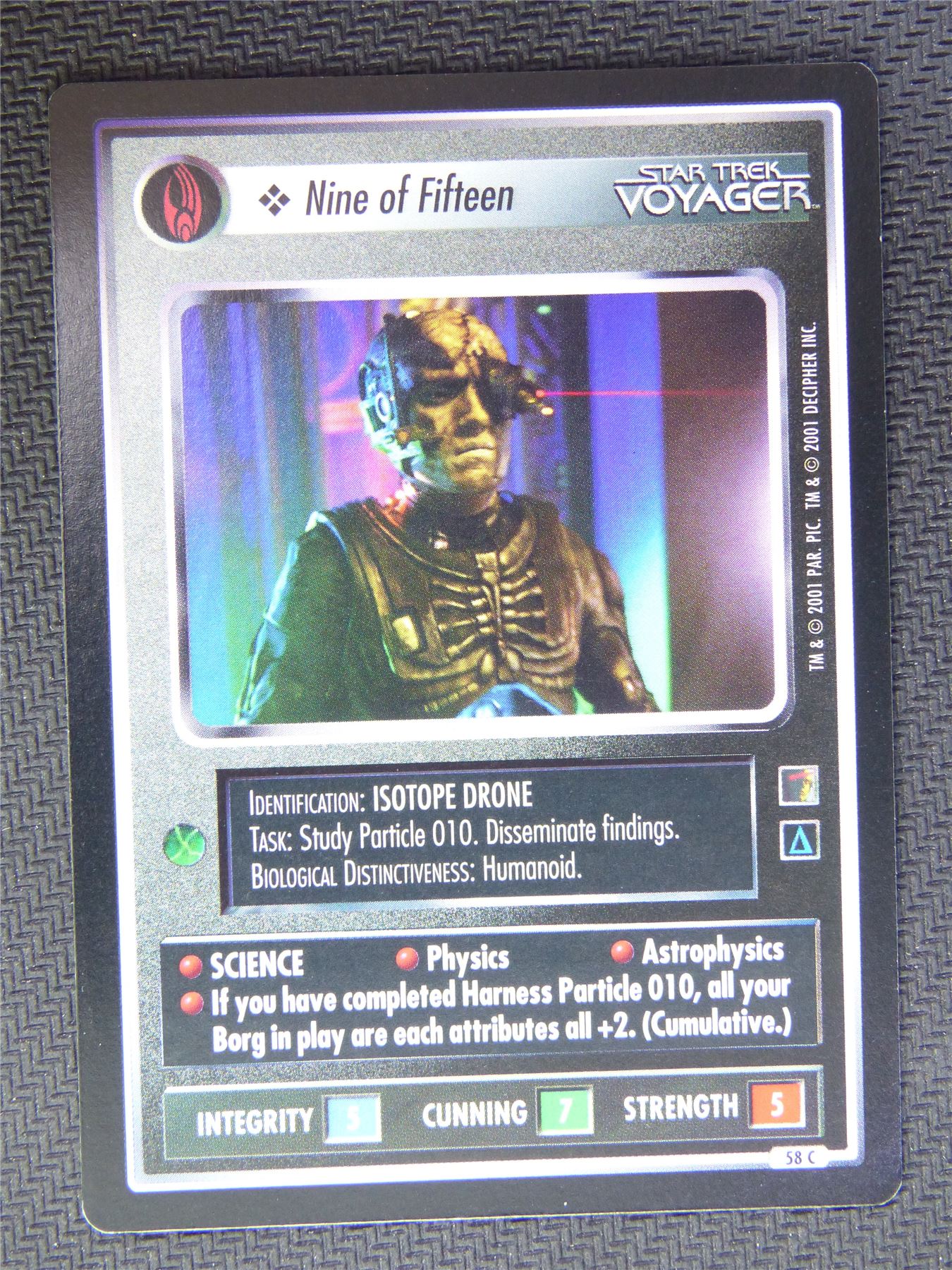 Nine of Fifteen Black Border - Star Trek CCG Voyager #4YY