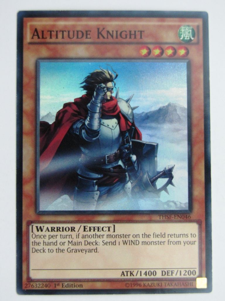 Yugioh Played Cards: ALTITUDE KNIGHT THSF SUPER RARE # 29I10