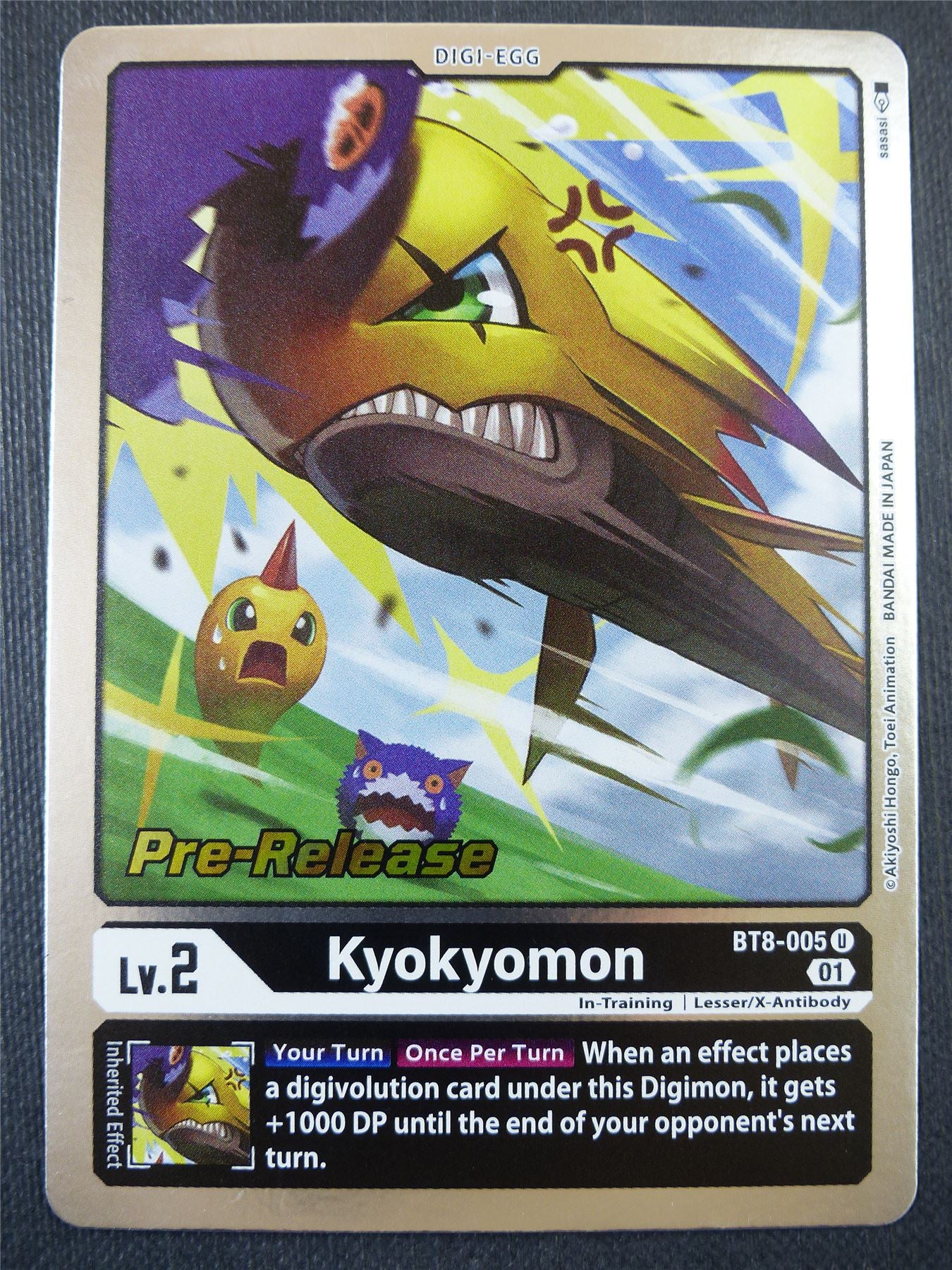 Kyokyomon BT8 U Pre-Release Foil - Digimon Card #5EV