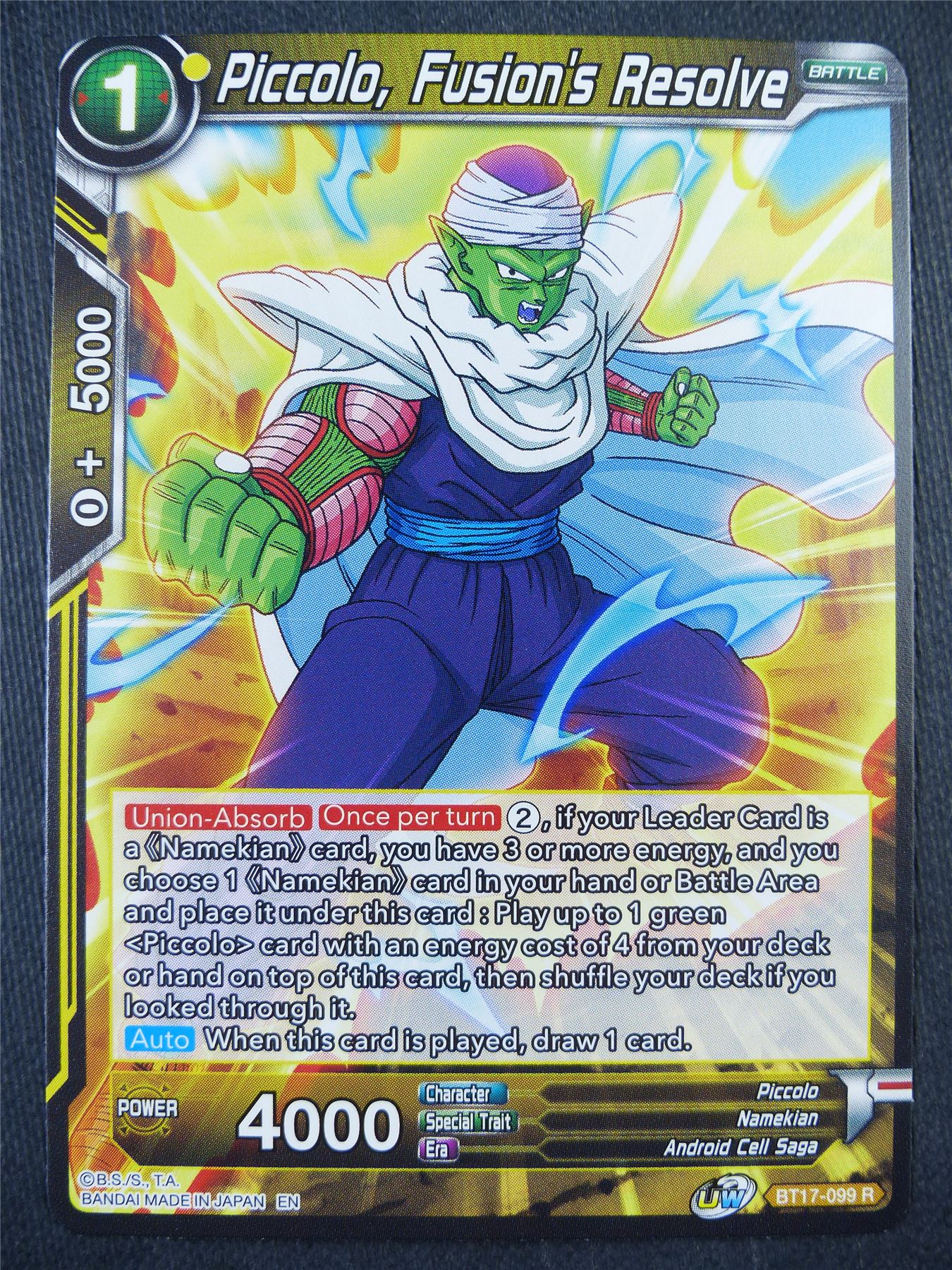 Piccolo Fusion's Resolve BT17 R - Dragon Bal Super Card #91H
