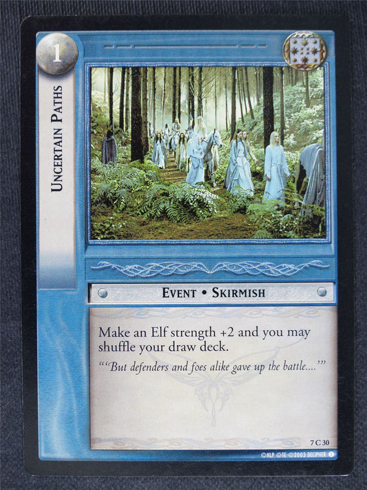 Uncertain Paths 7 C 30 - played - LotR cards #C6