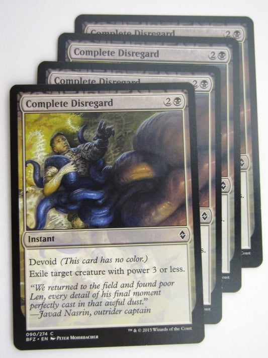 MTG Cards: BATTLE FOR ZENDIKAR: COMPLETE DISREGARD x4 # 37A51