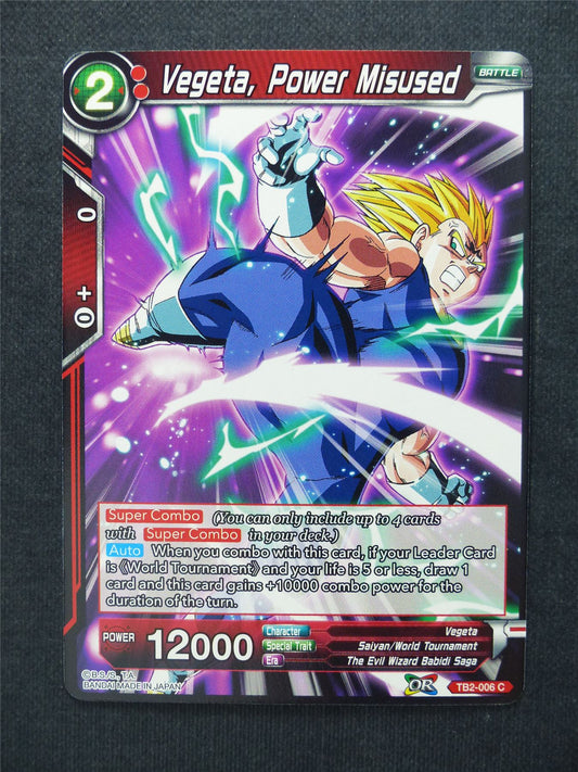 Vegeta Power Misused - Dragon Ball Super Cards #99