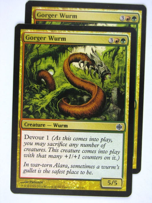 MTG Magic Cards: GORGER WURM x2 # 20C97