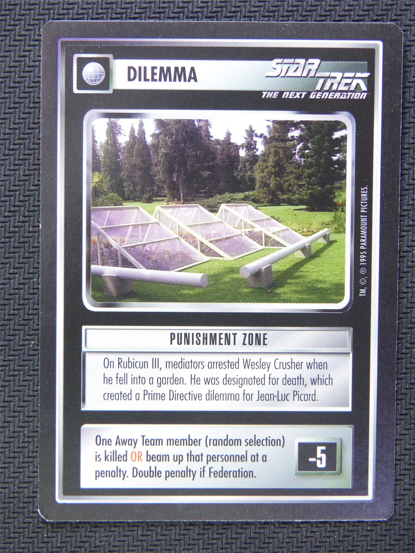 Dilemma Punishment Zone - Star Trek CCG Next Gen #59D