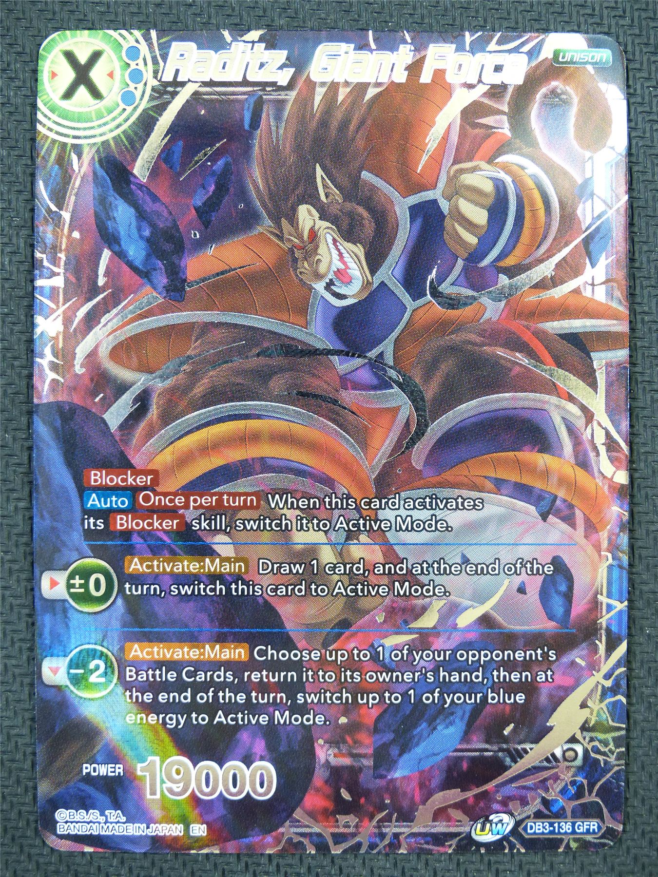 Raditz Giant Force DB3 GFR - Dragon Ball Super Card #5X9