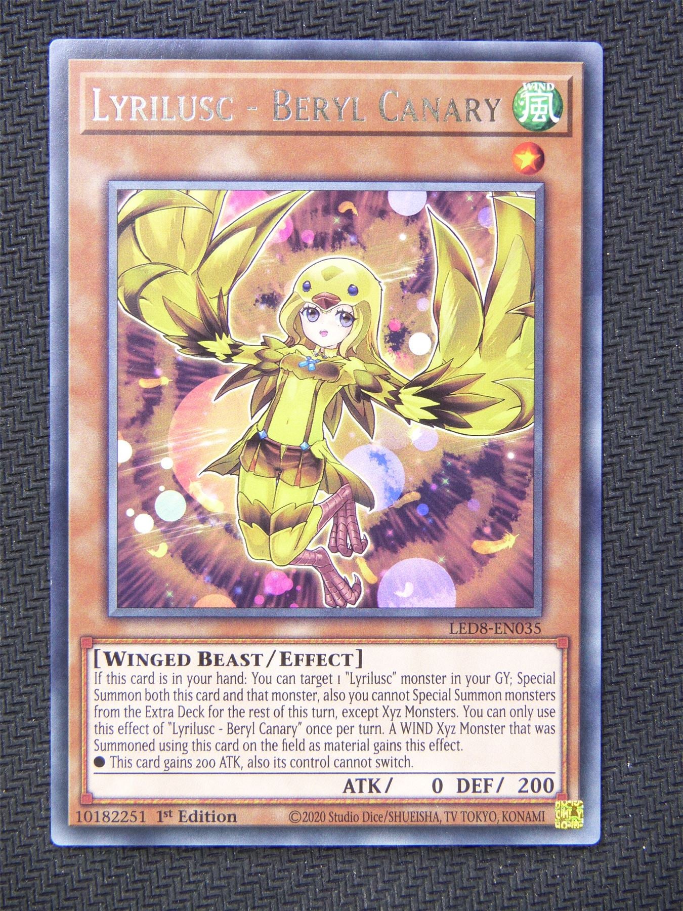 Lyrilusc Beryl Canary LED8 Rare - Yugioh Card #5H5