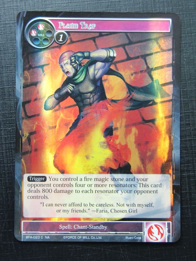 Force of Will Cards: FLAME TRAP FOIL NA # 22H80