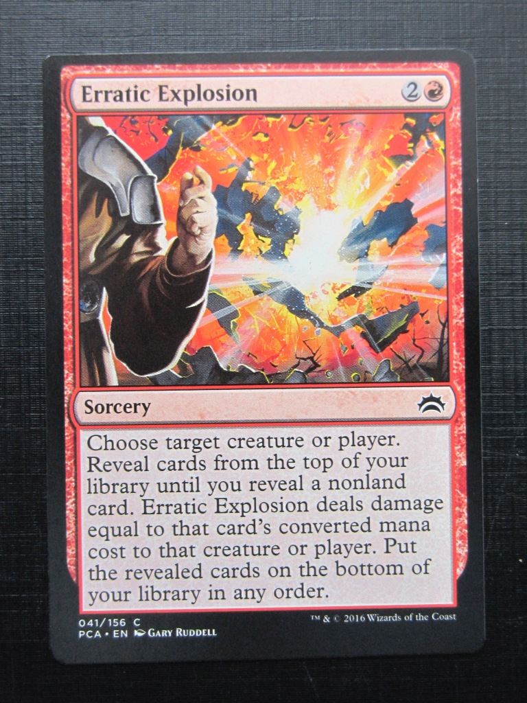 MTG Magic Cards: Miscut ERRATIC EXPLOSION # 25J64