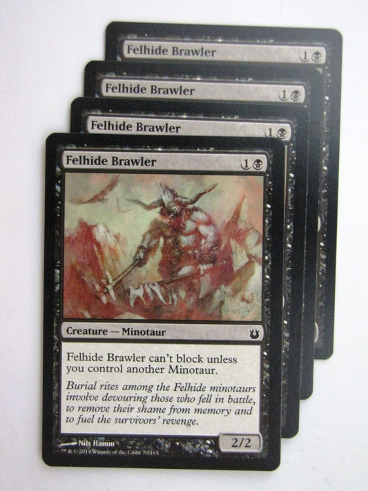 MTG Magic Cards: FELHIDE BRAWLER x4 Born of the Gods playset # 24B85