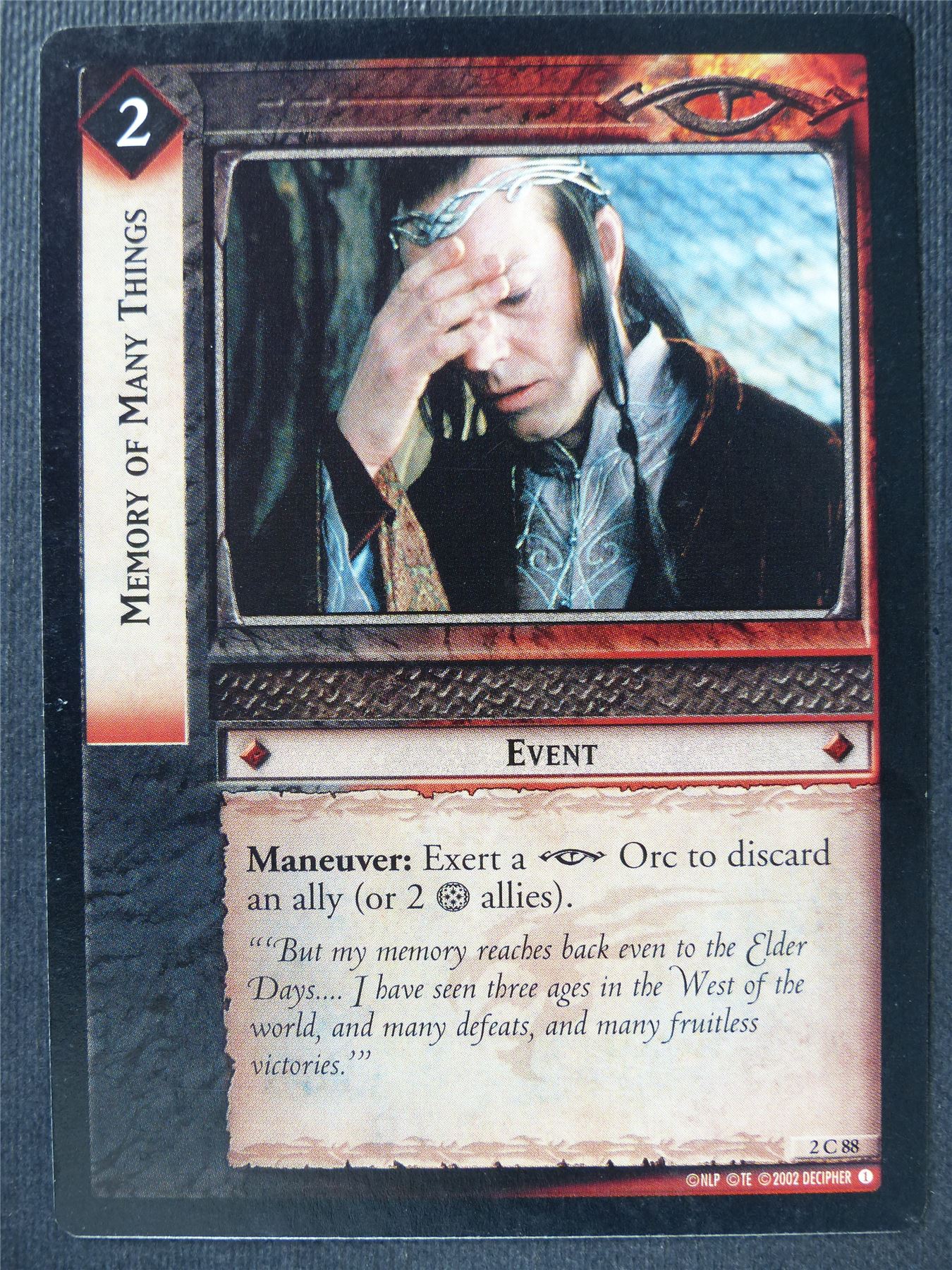 Memory of Many Things 2 C 88 - LotR Card #3I1