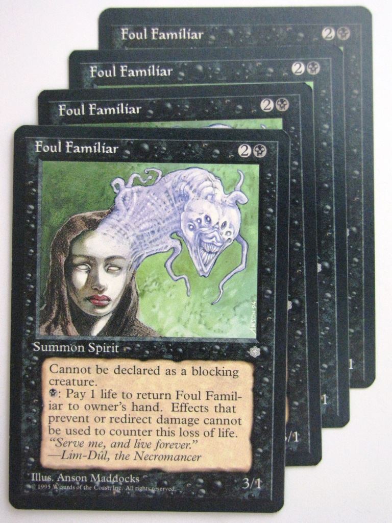 MTG Magic Cards: FOUL FAMILIAR x4 # 23C98