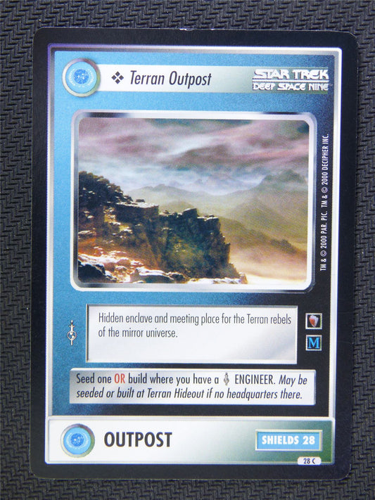 Terran Outpost Black Border - Star Trek CCG Deep Space Nine #4YS