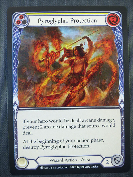 Pyroglyphic Protection Yellow - 1st ed Everfest - Flesh & Blood Card #6CT