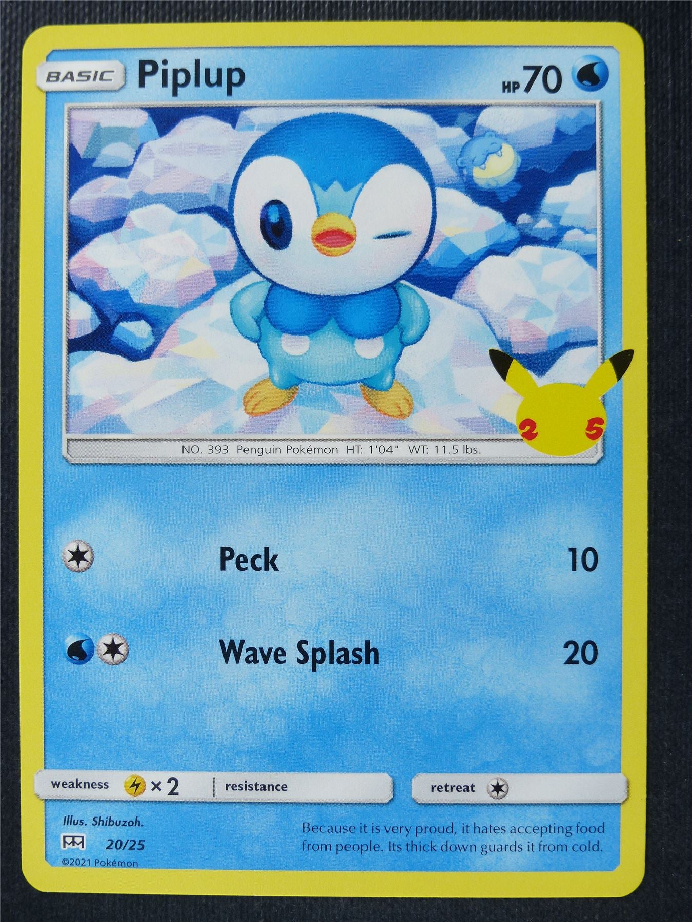 Piplup 20/25 McDonalds Promo - Pokemon Card #3M0