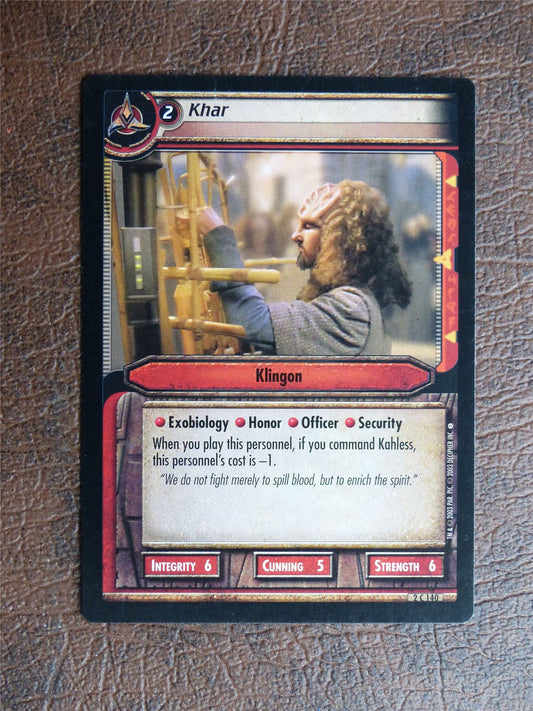 Khar - Star Trek CCG TCG Card #VR