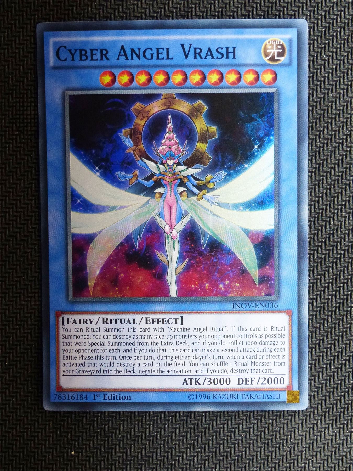 Cyber Angel Vrash - INOV - Super Rare - Yugioh Card # 1J1
