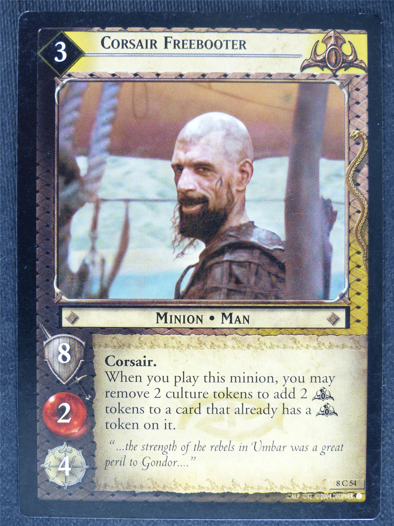 Corsair Freebooter 8 C 54 - played - LotR Cards #G9