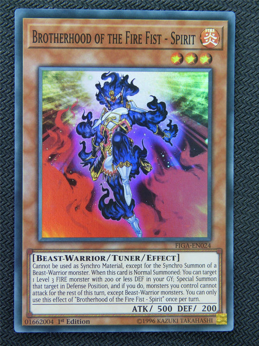 Brotherhood Of The Fire Fist - Spirit FIGA Super Rare -  1st ed - Yugioh Card #8OF