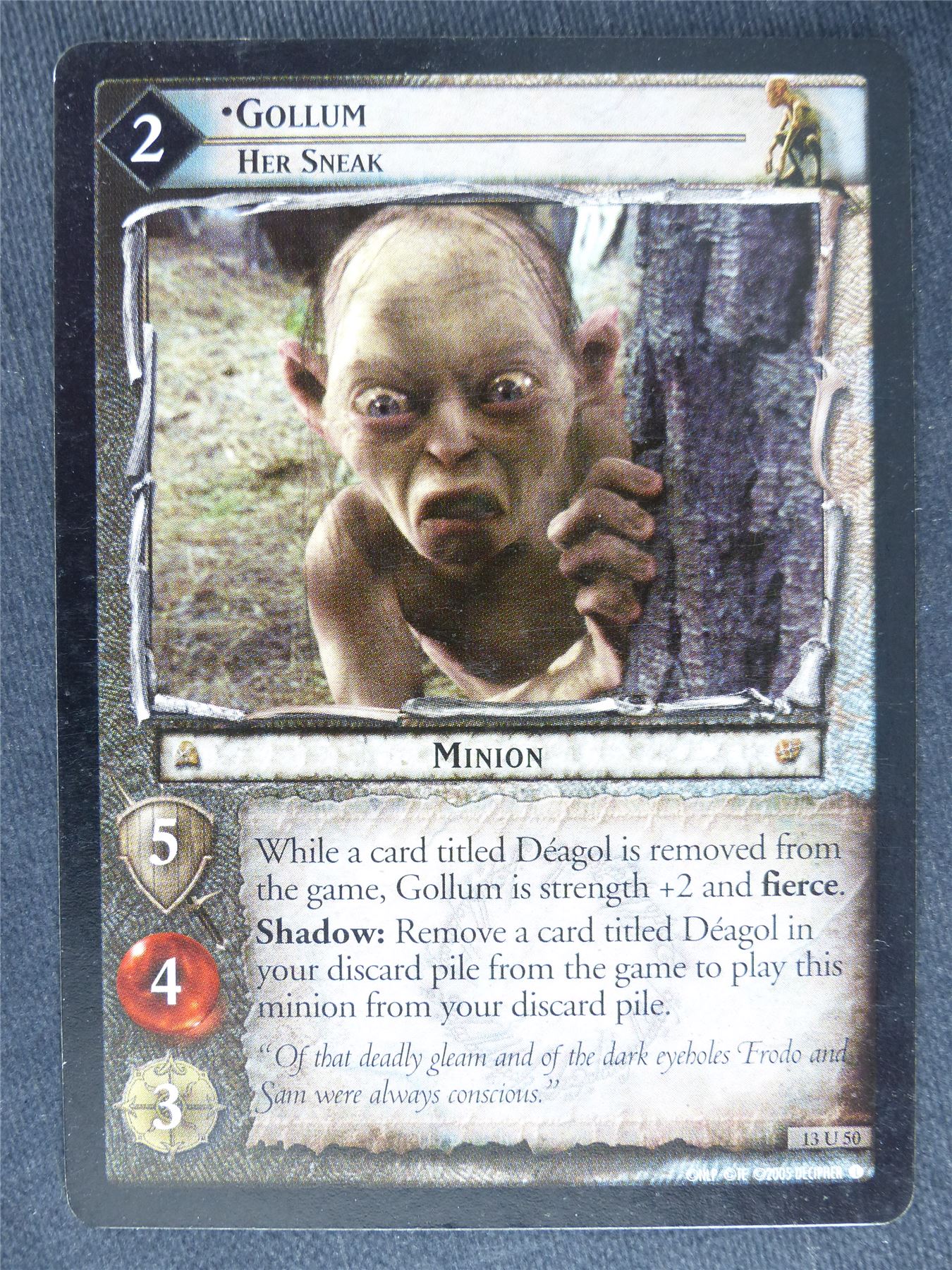 Gollum 13 U 50 - played - LotR Cards #LJ