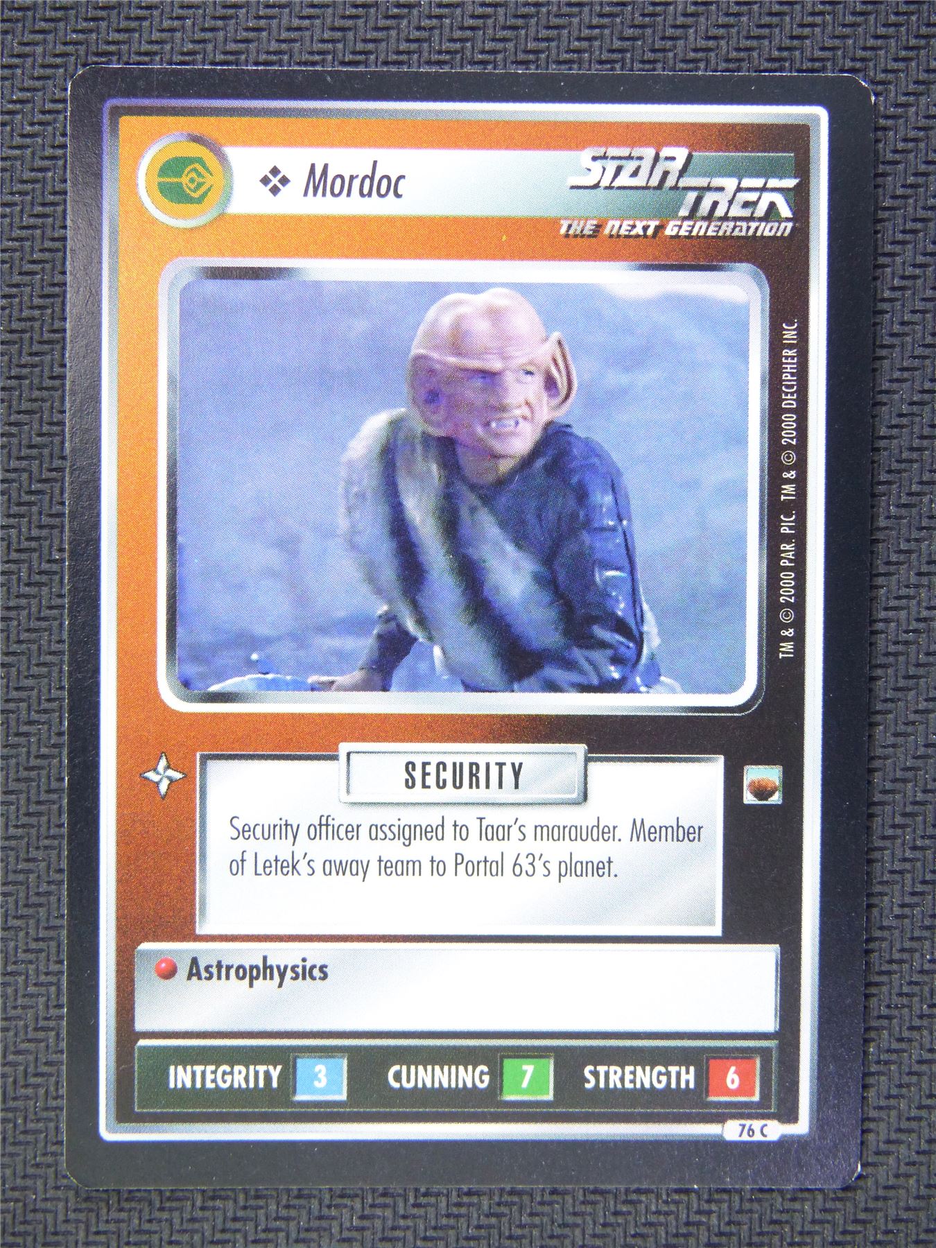 Mordoc Black Border - Star Trek CCG Next Gen #50U