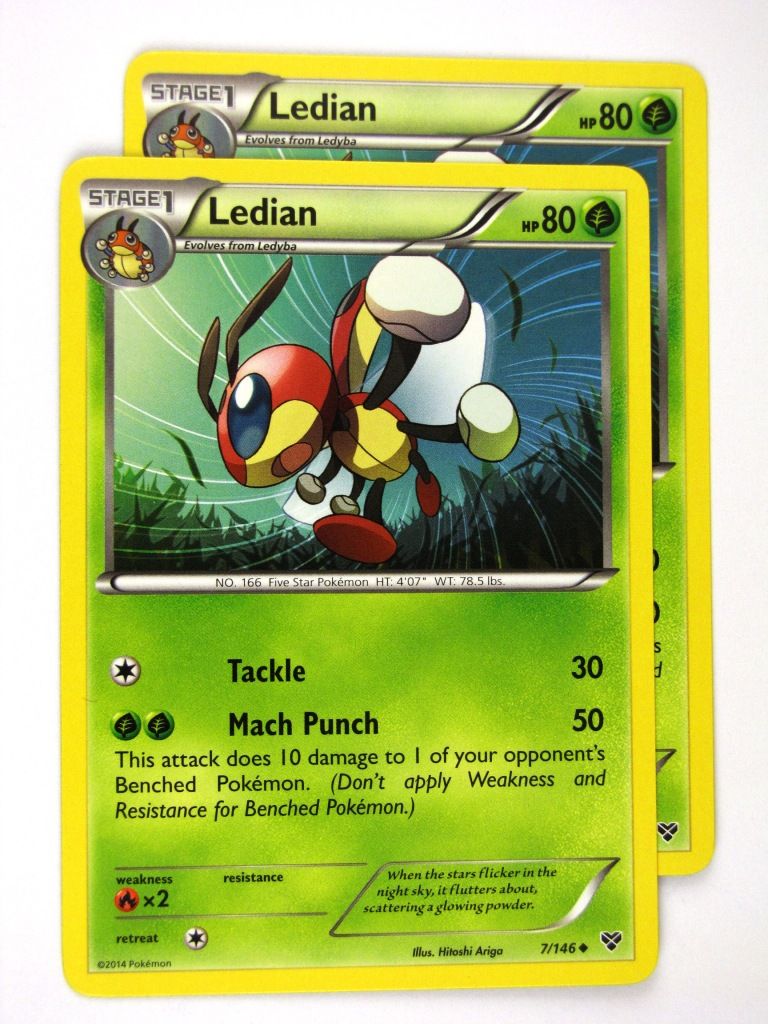 Pokemon Cards: LEDIAN 7/146 x2: X & Y