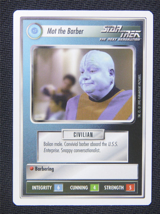 Mot the Barber White Border - Star Trek Next Gen Card #4O7