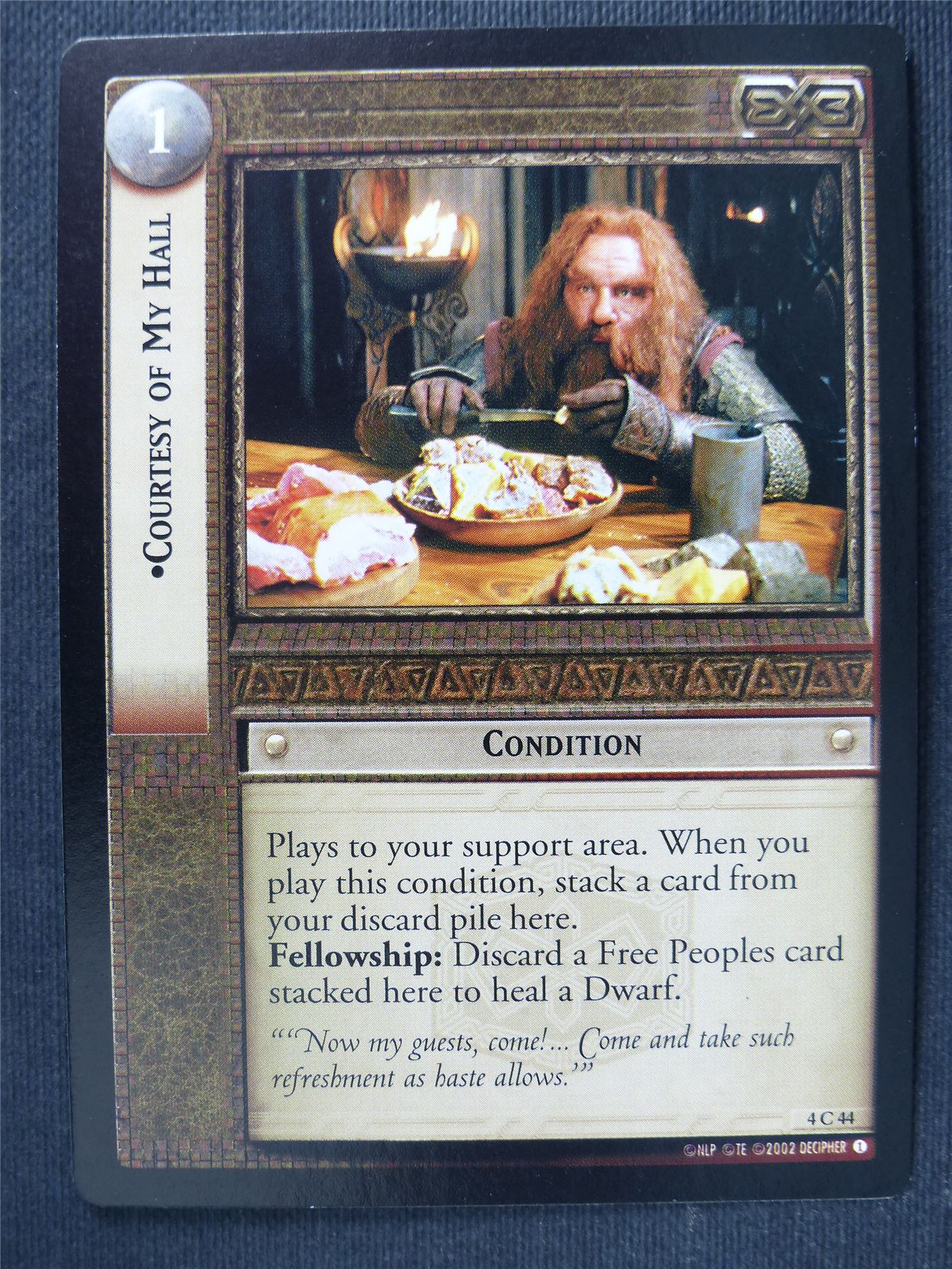 Courtesy of My Hall 4 C 44 - LotR Cards #3MP