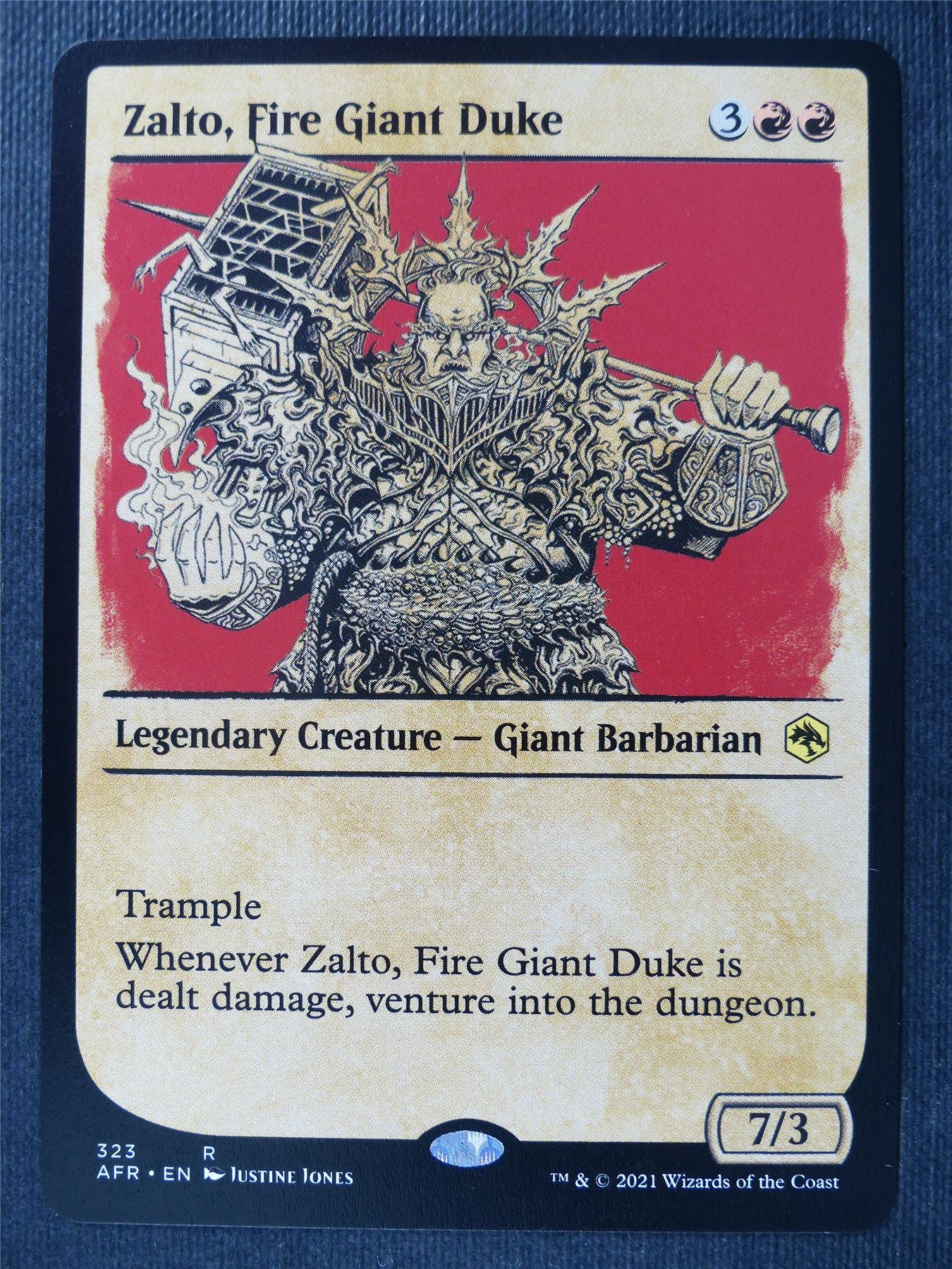 Zalto Fire Giant Duke module art - AFR - Mtg Card #2B6