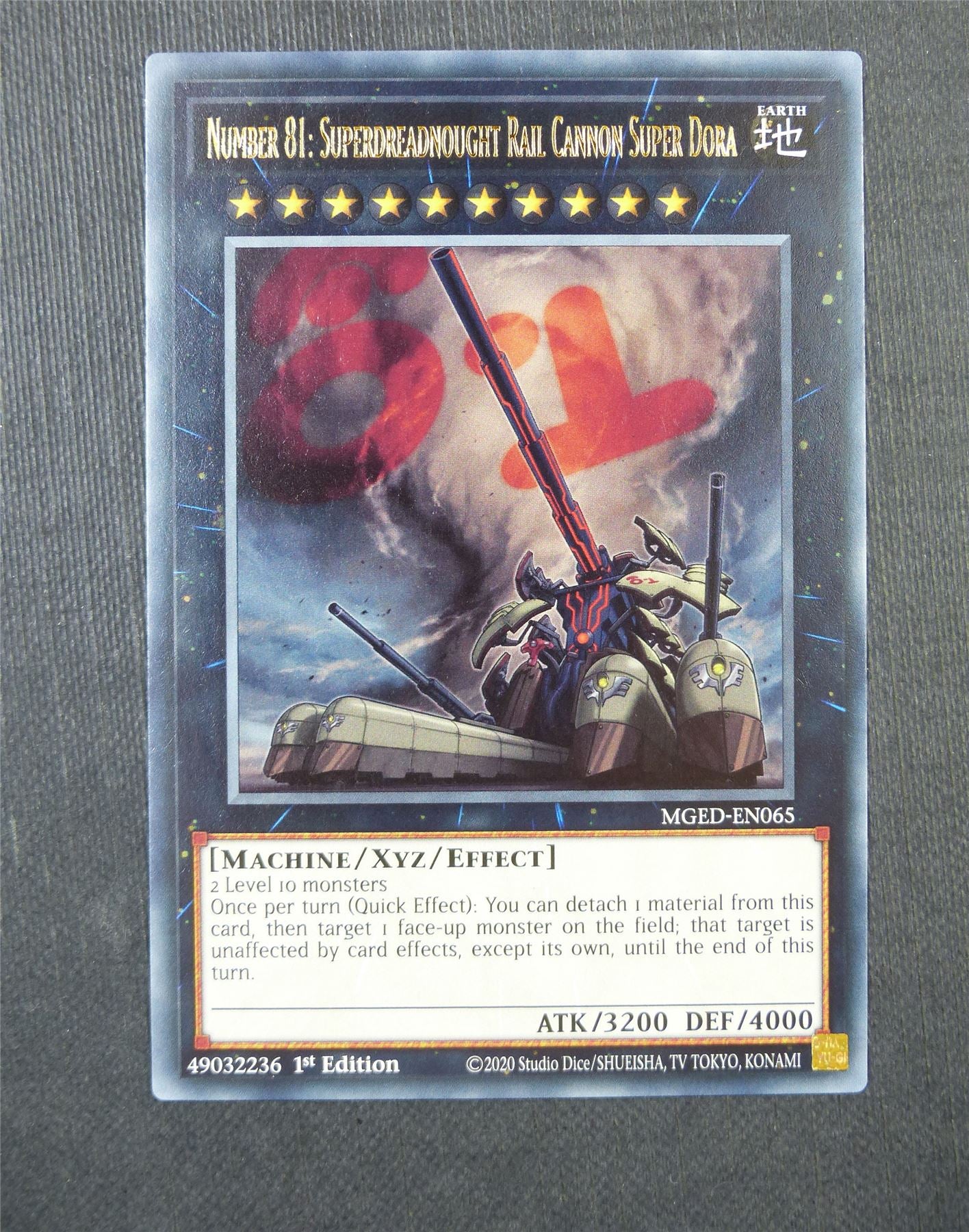 Number 81 Superdreadnought Dora MGED Rare 1st Ed - Yugioh Card #5FR