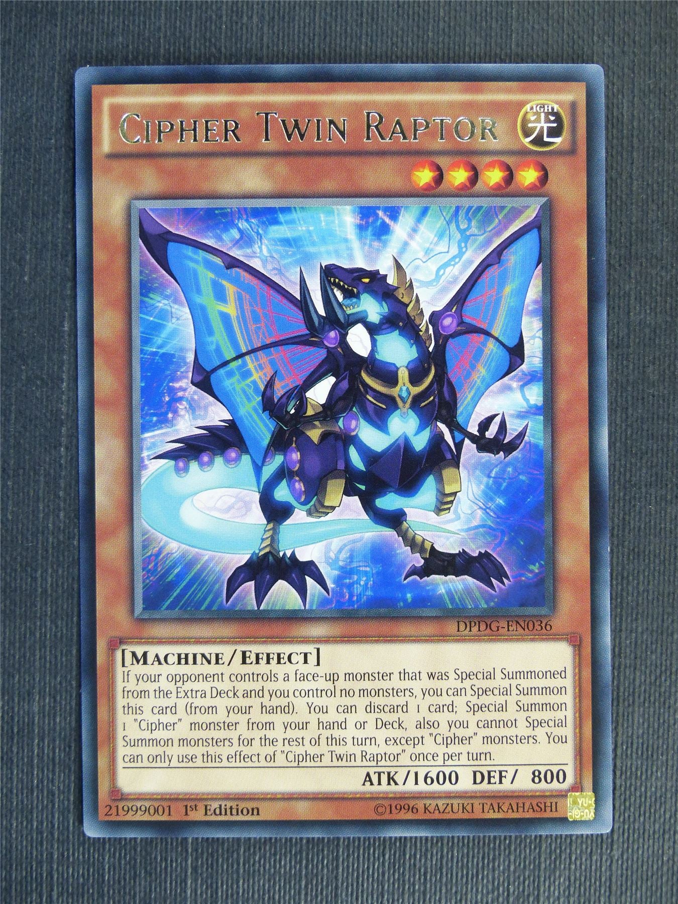 Cipher Twin Raptor DPDG Rare - 1st ed - Yugioh Cards #146